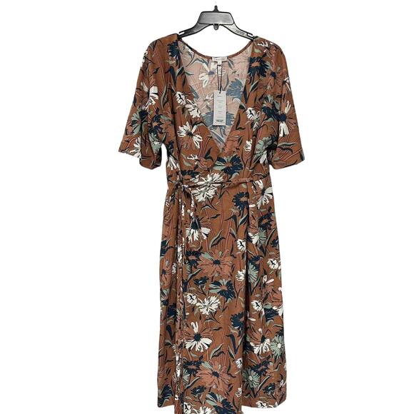 Vetta The Convertible Wrap Tie Dress Retro Floral Print Size Large New NWT - Picture 3 of 6